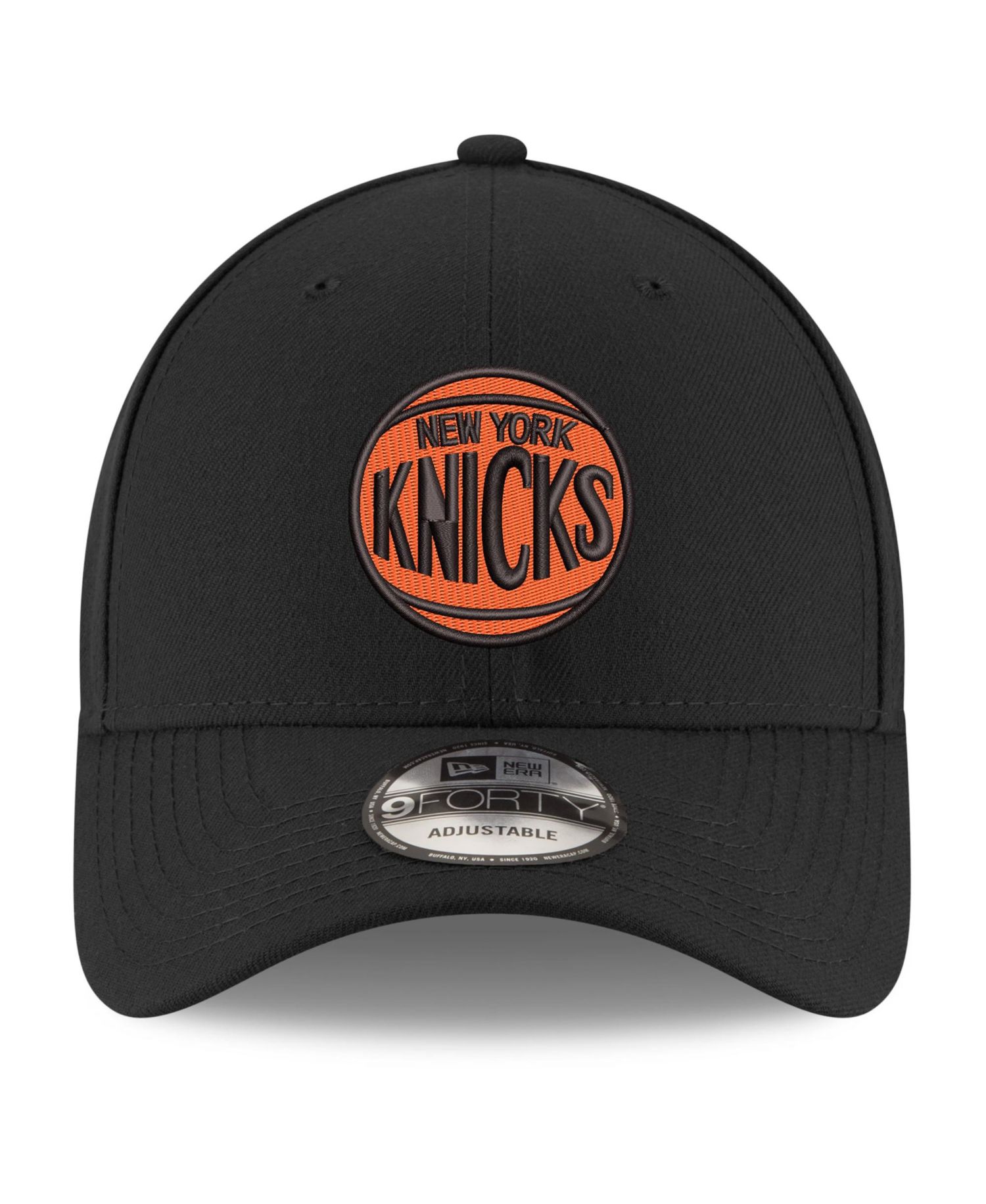 Big Boys and Girls Black New York Knicks Basketball Logo Adjustable Hat