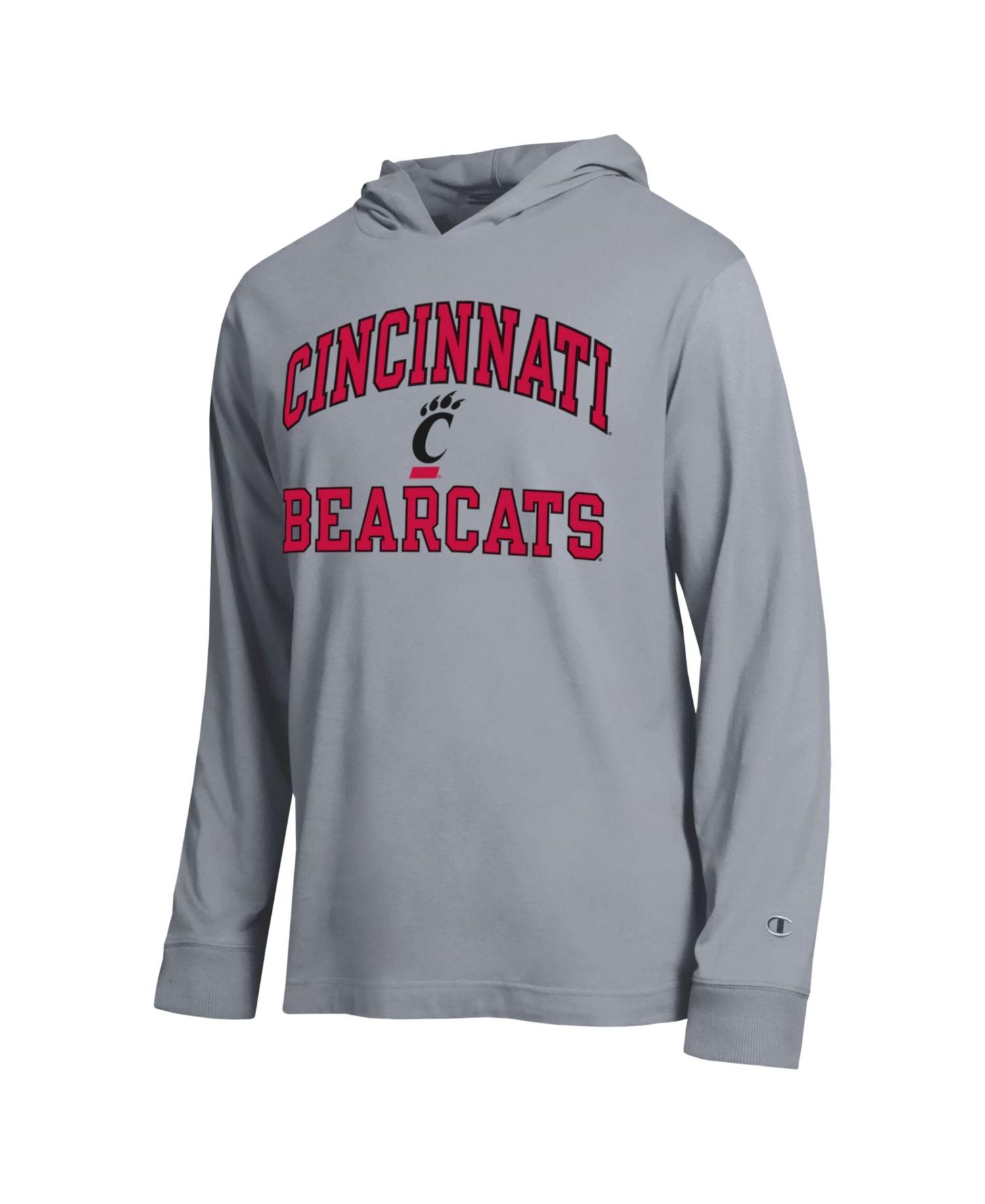 Men's Heather Gray Cincinnati Bearcats High Motor All-Star Long Sleeve Hooded T-Shirt