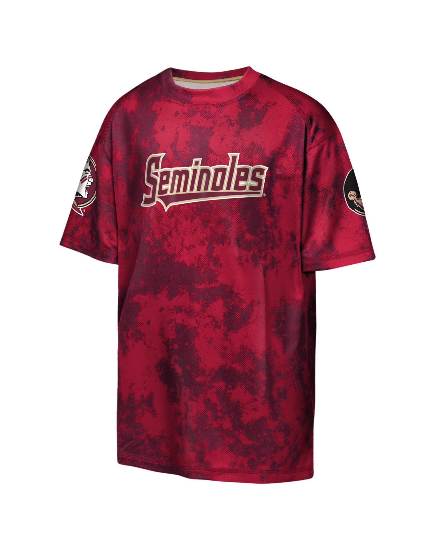 Big Boys and Girls Garnet Florida State Seminoles Off-Side Sublimated T-Shirt