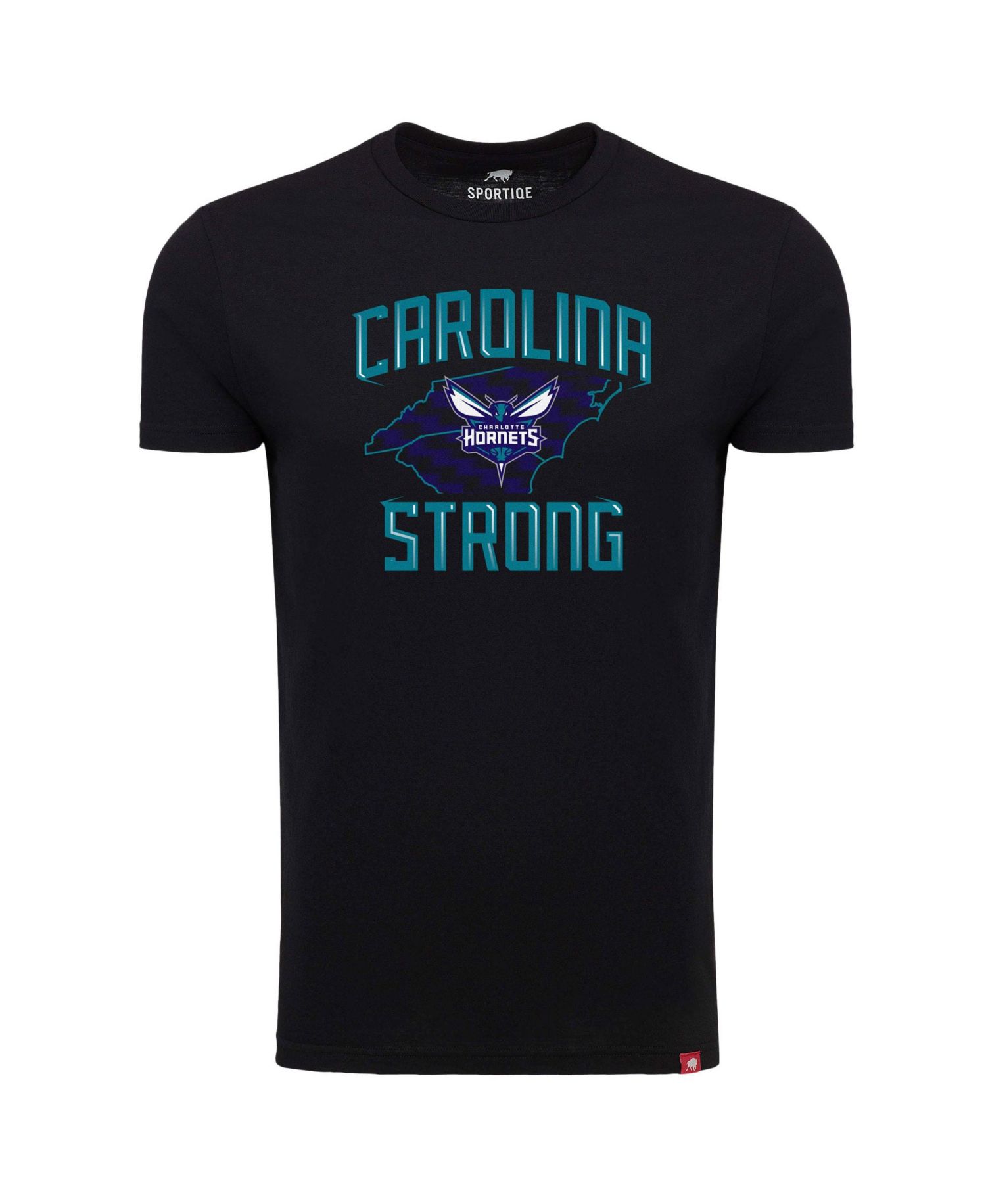 Men's and Women's Black Charlotte Hornets Carolina Strong Tri-Blend T-Shirt