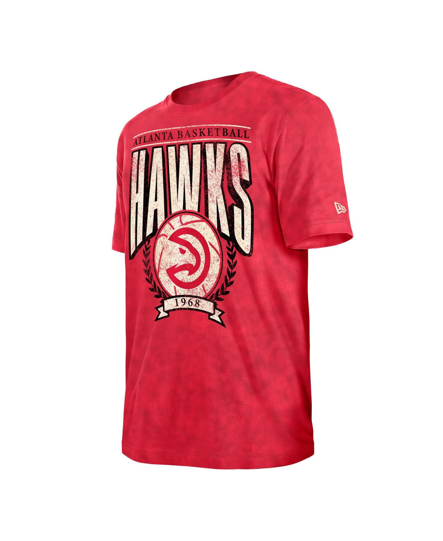 Men's Red Atlanta Hawks Throwback Vintage Boxy Mineral Wash T-Shirt