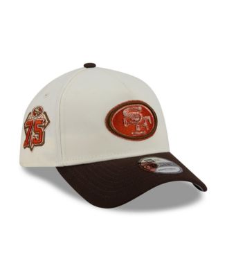 Men's Cream/Brown San Francisco 49ers Pumpkin Spice A-Frame 9FORTY Adjustable Hat
