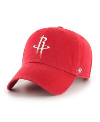 Men's '47 Red Houston Rockets Primary Clean Up Adjustable Hat