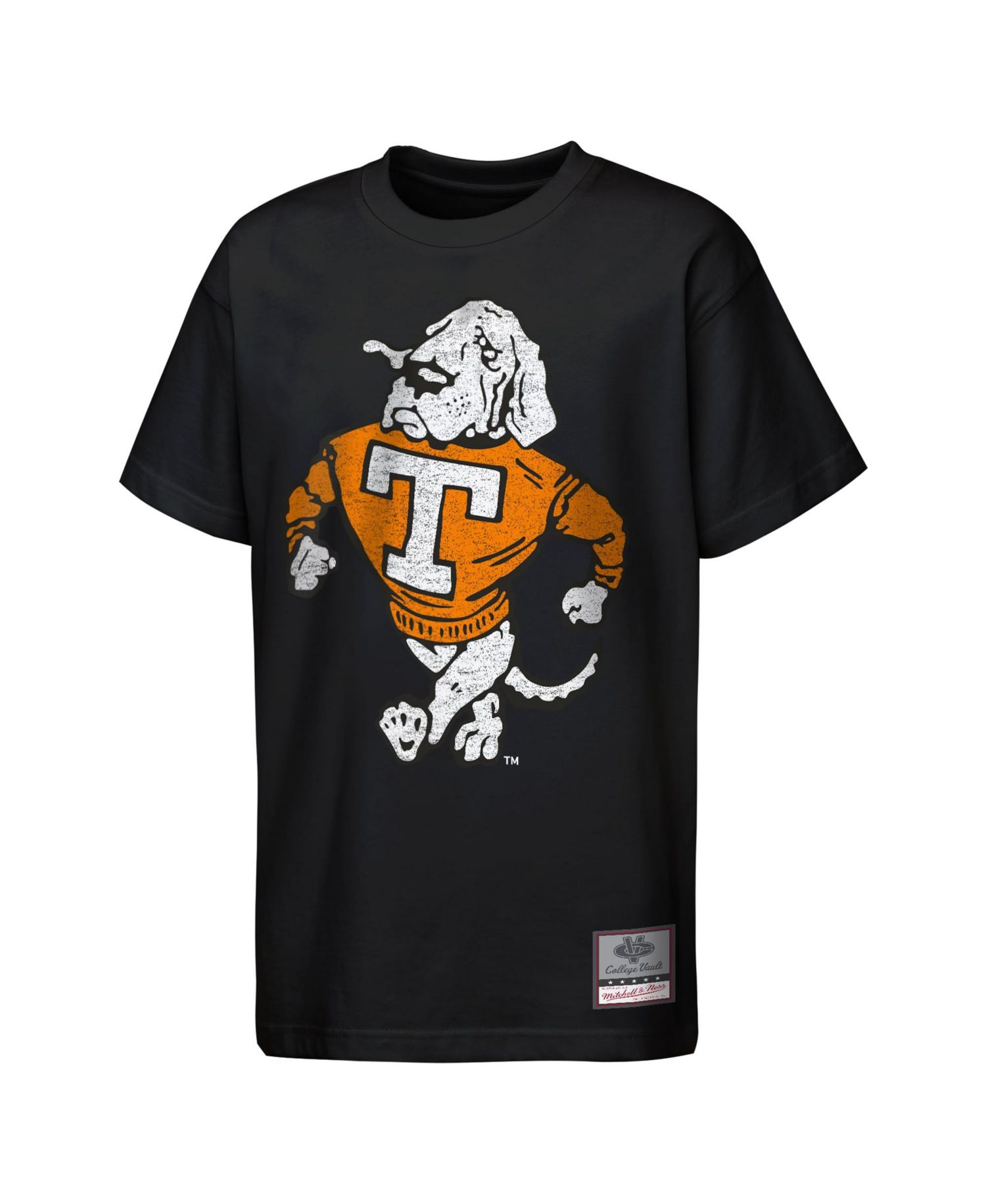 Big Boys and Girls Black Tennessee Volunteers Big Face Mascot T-Shirt