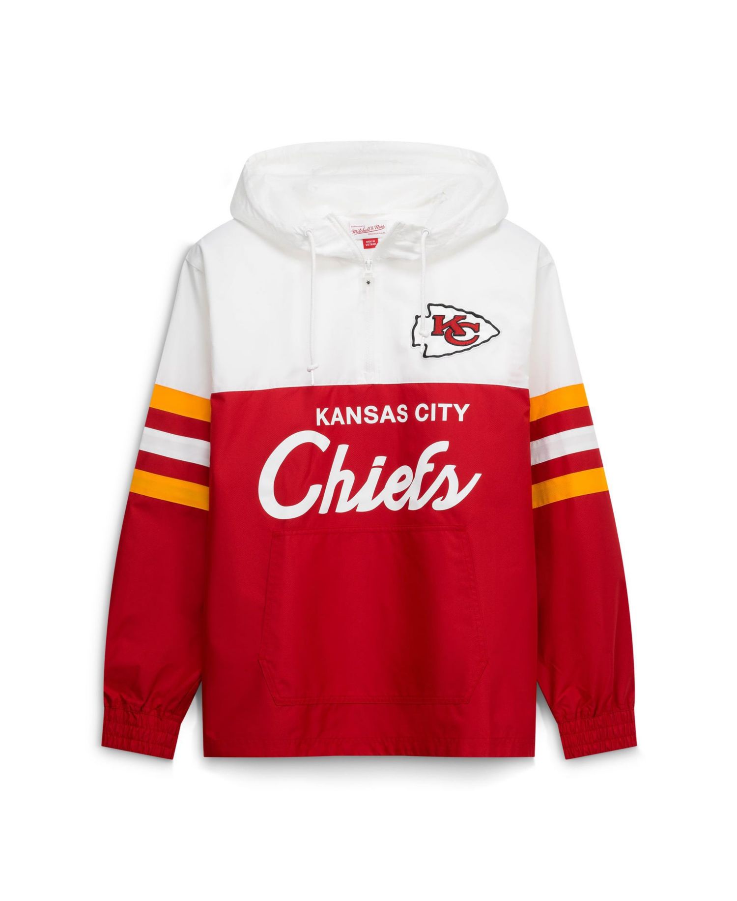 Men's Red Kansas City Chiefs Head Coach Anorak Quarter-Zip Windbreaker Jacket