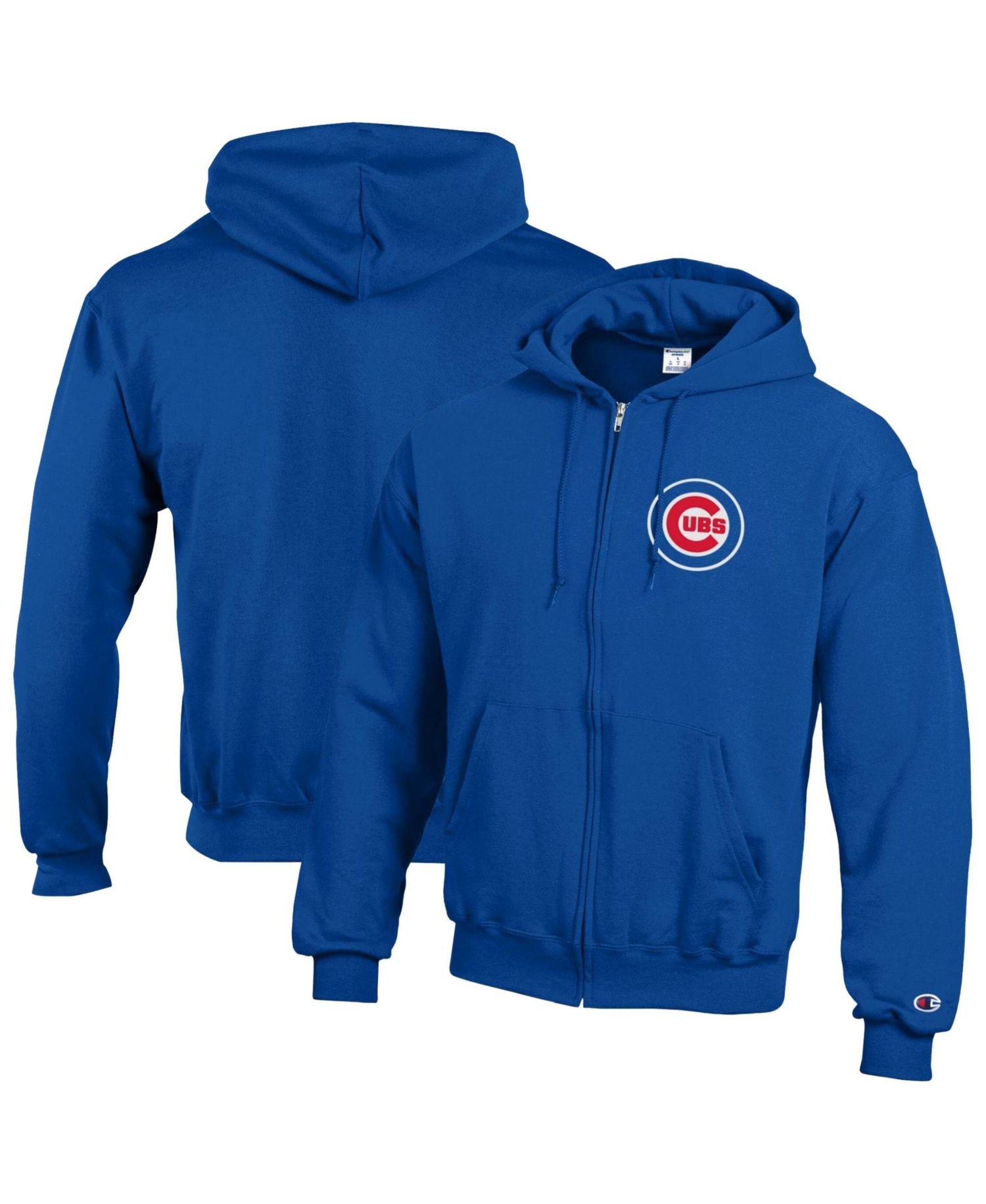 Men's Royal Chicago Cubs Powerblend Full-Zip Hoodie