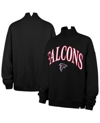 47 Brand Women's Black Atlanta Falcons Oversized Vantage Mock Neck Sweatshirt