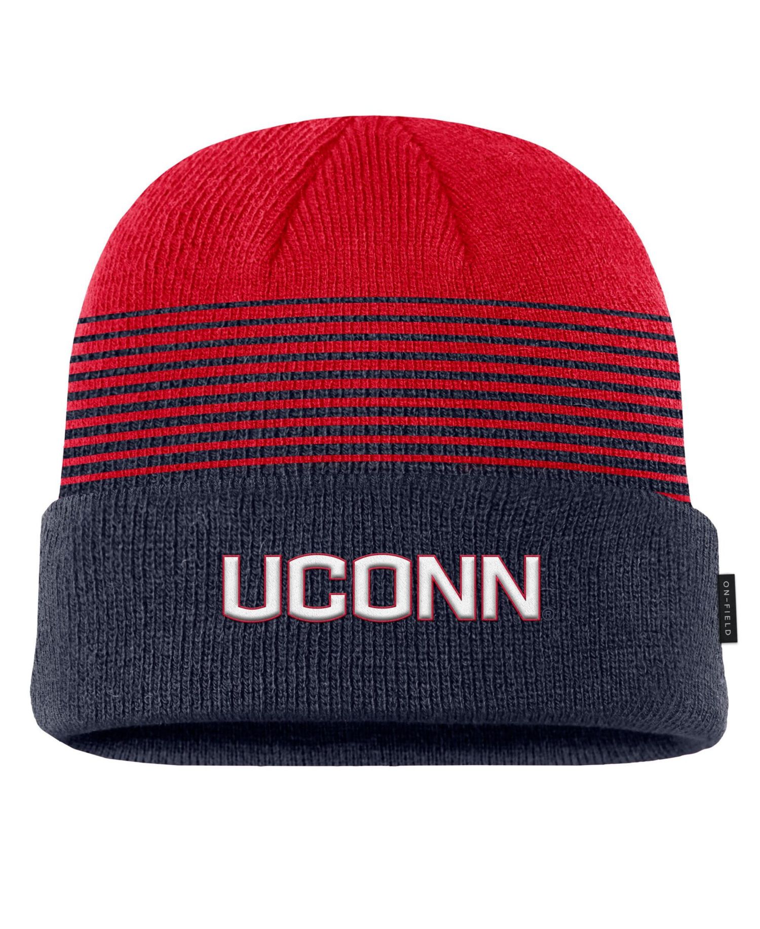 Men's Navy/Red UConn Huskies 2026 On-Field Gradient Terra Cuffed Knit Hat