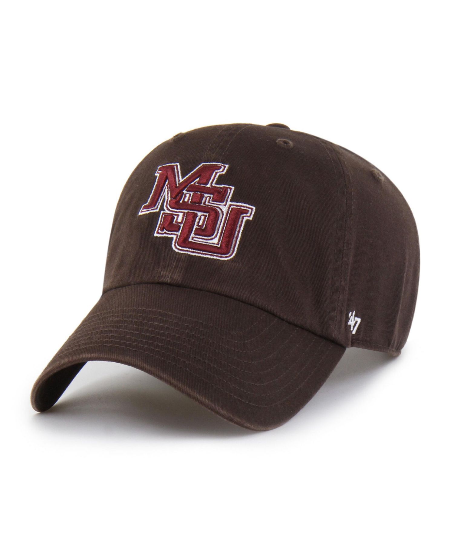 Men's '47 Brown Mississippi State Bulldogs Vault Clean Up Adjustable Hat