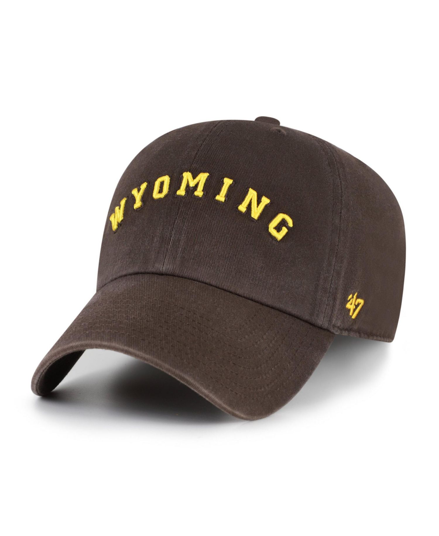 Men's '47 Brown Wyoming Cowboys Vault Clean Up Adjustable Hat