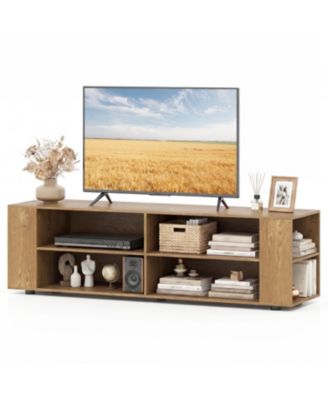 TV Stand Modern Wood Storage Console Entertainment Center