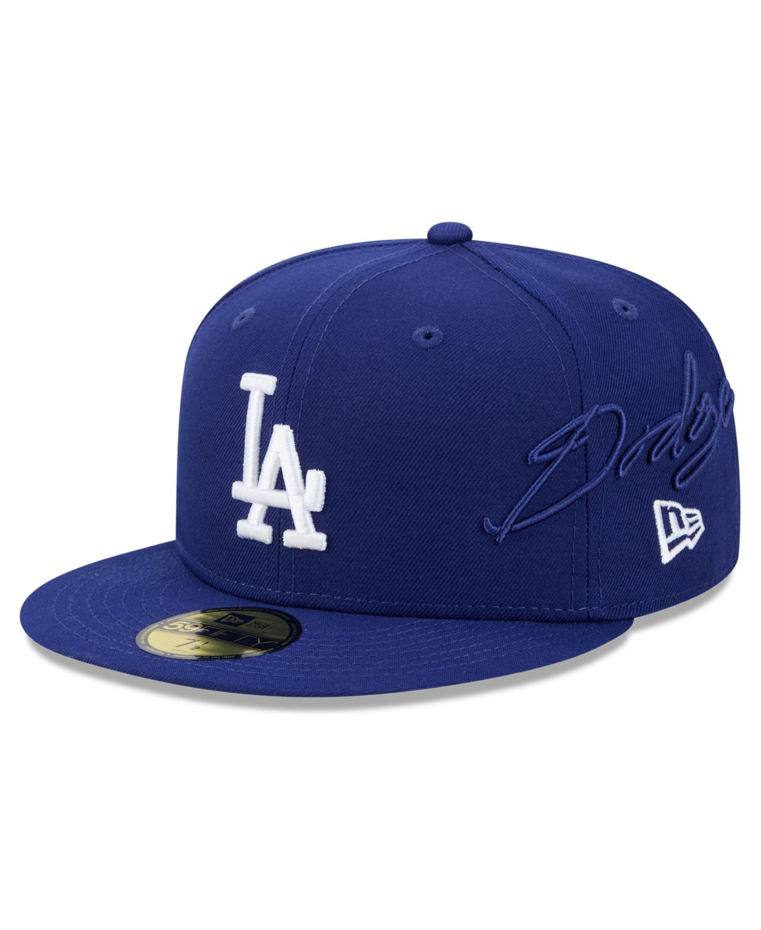 Men's Royal Los Angeles Dodgers Side Script 59FIFTY Fitted Hat