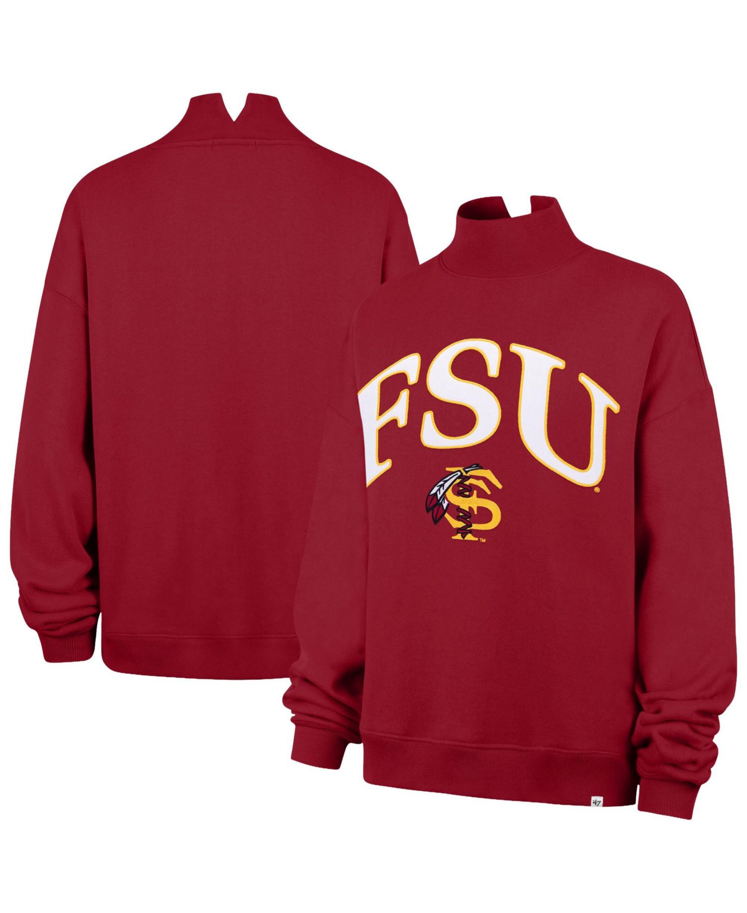 Women's '47 Garnet Florida State Seminoles Mock Neck Sweatshirt