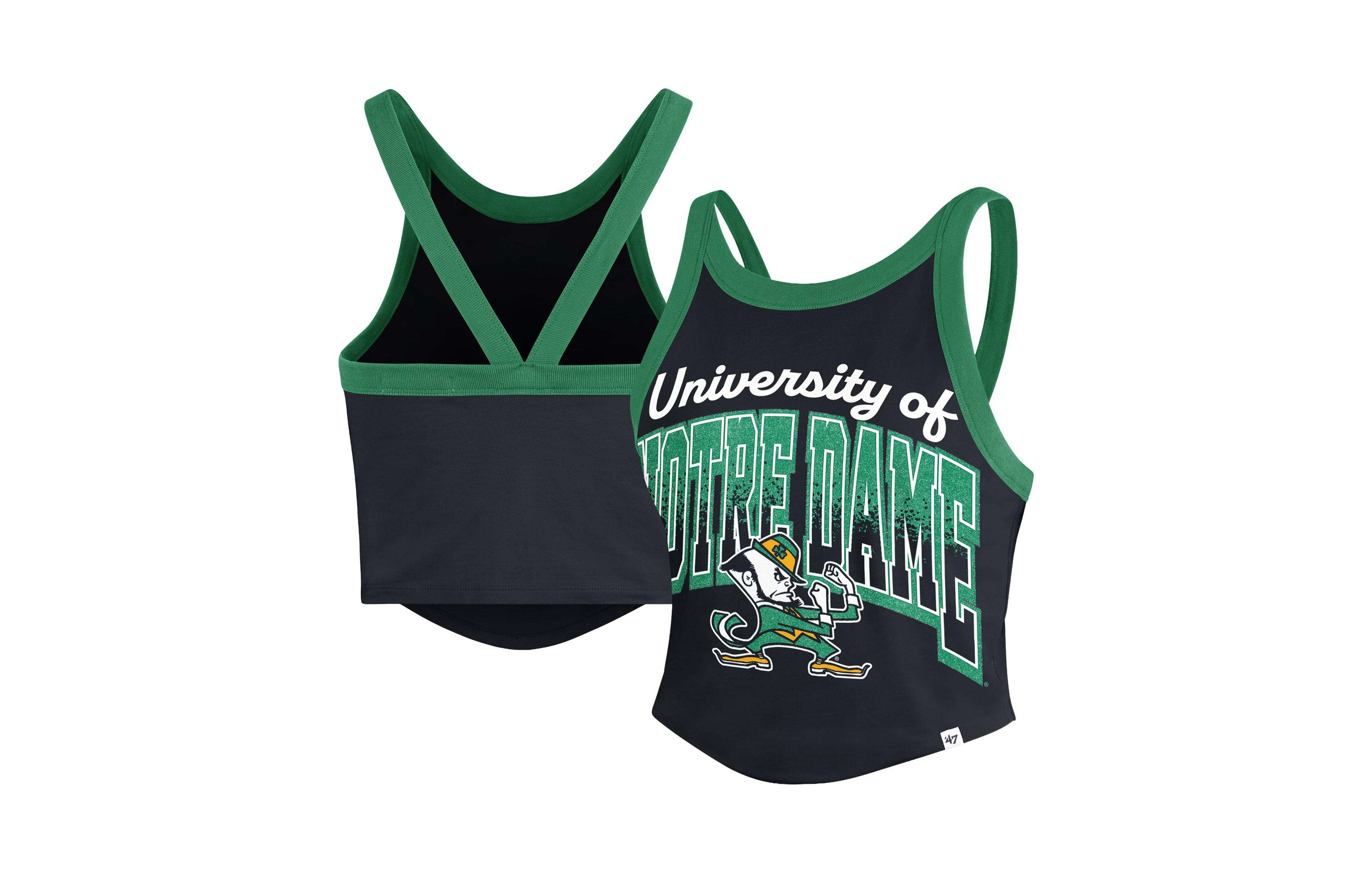 '47 Brand Women's Navy Notre Dame Fighting Irish Shimmer Shadow Sporty Tank Top