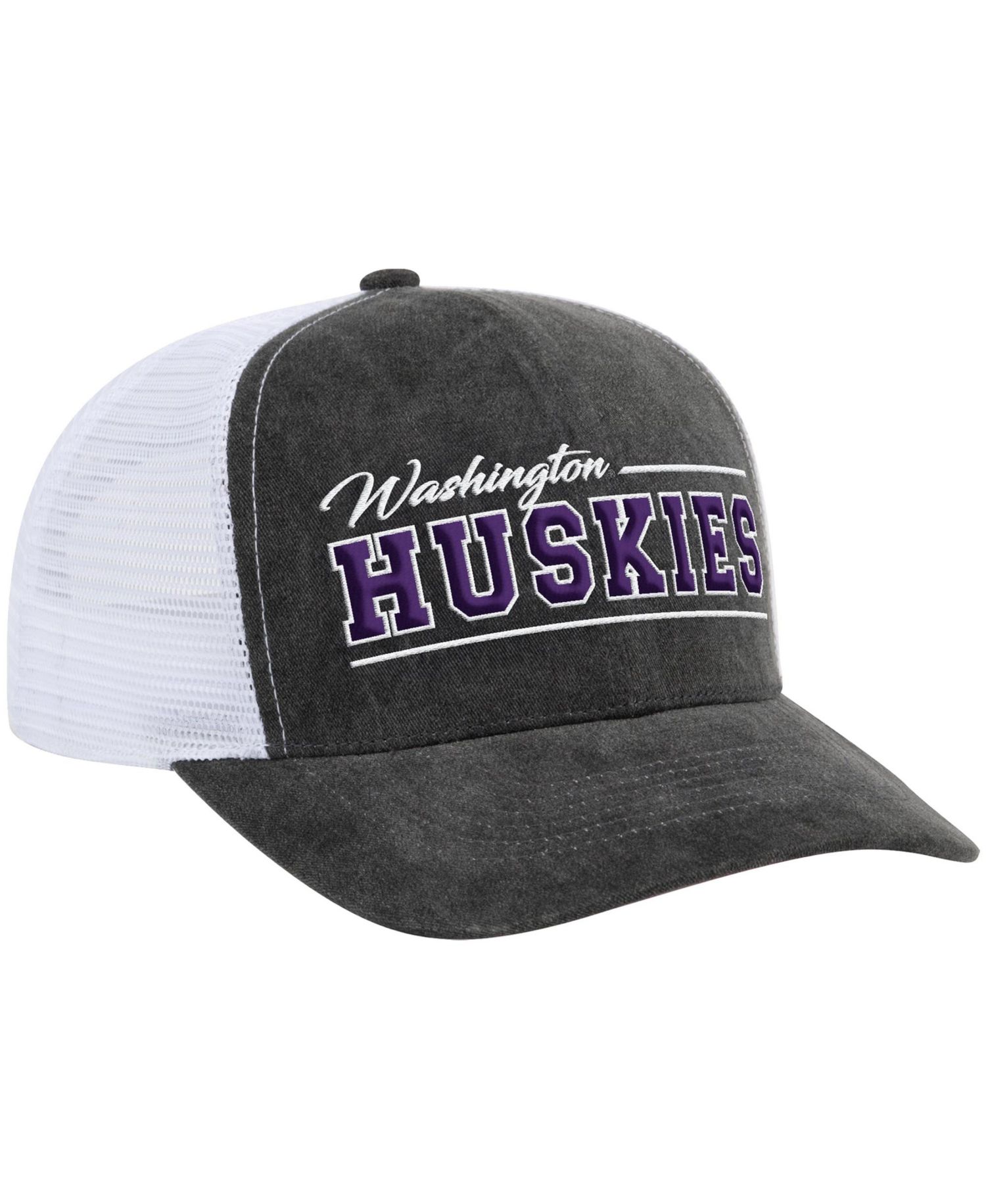 Men's and Women's Gray Washington Huskies Billy 2400 Adjustable Trucker Hat