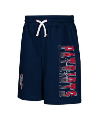 Big Boys and Girls  Navy New England Patriots Audible Fleece Shorts