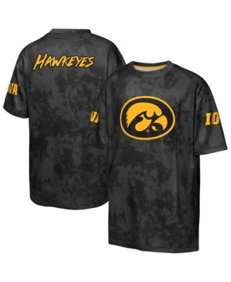 Big Boys and Girls Black Iowa Hawkeyes Off-Side Sublimated T-Shirt