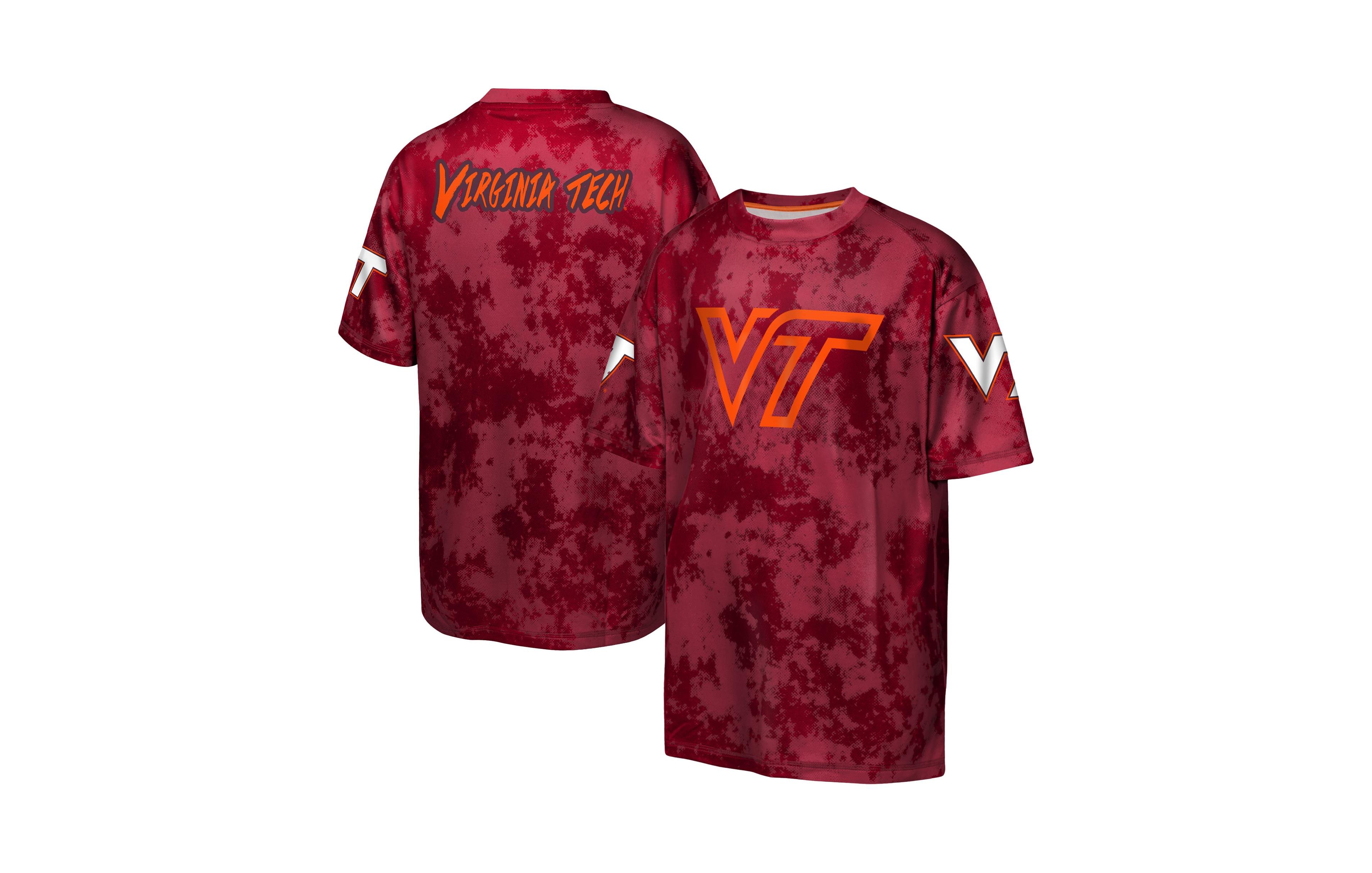 Outerstuff Big Boys' and Girls' Maroon Virginia Tech Hokies Off-Side Sublimated T-Shirt
