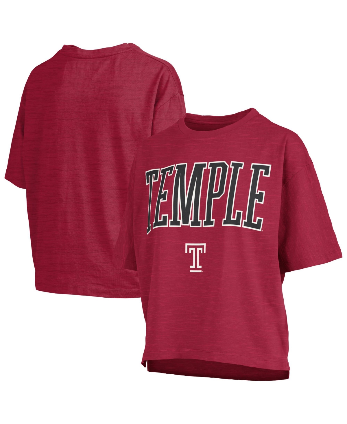 Pressbox Women's Crimson Temple Owls Nelson T-Shirt