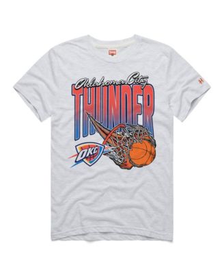Men's and Women's  Ash Oklahoma City Thunder On Fire Tri-Blend T-Shirt