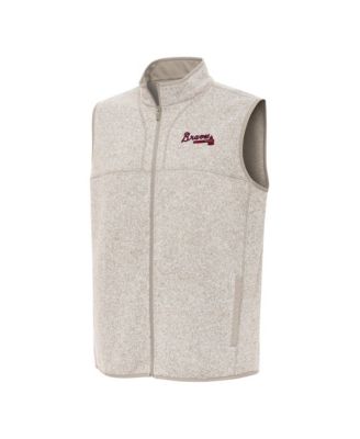 Men's Oatmeal Atlanta Braves Fortune Full-Zip Vest
