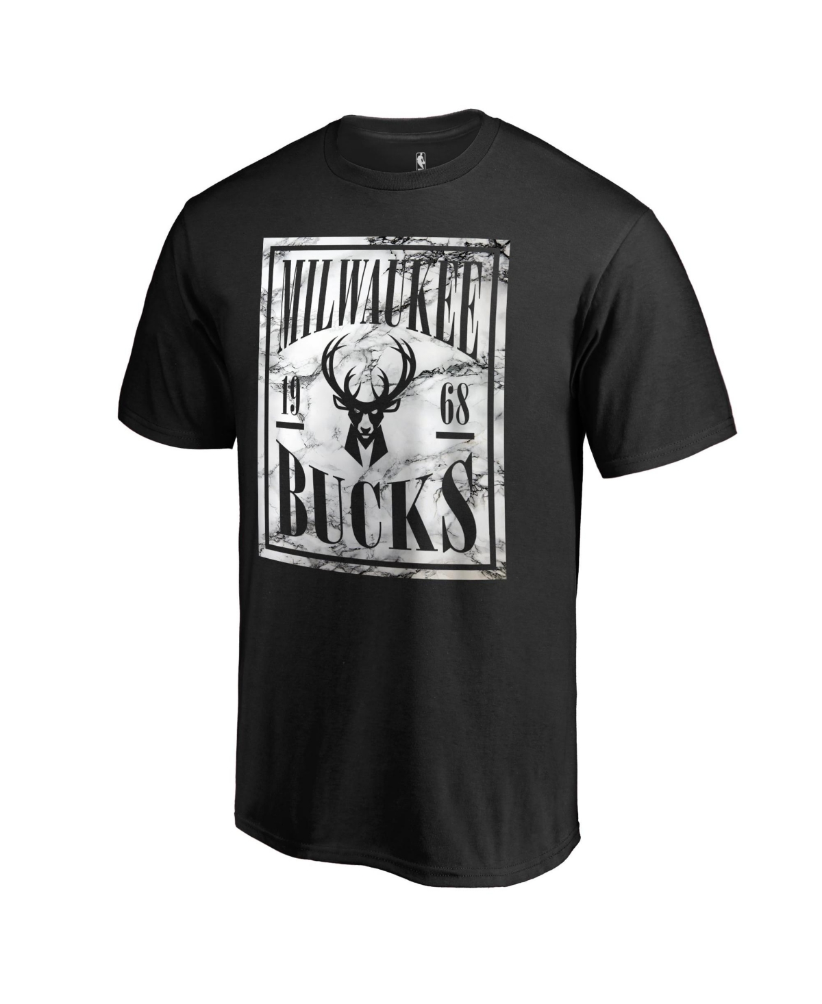 Fanatics Mto Label Men's Black Milwaukee Bucks Court Vision T-Shirt - Black