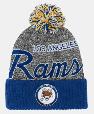 Big Boys and Girls Royal Los Angeles Rams Cuffed Knit Hat with Puff