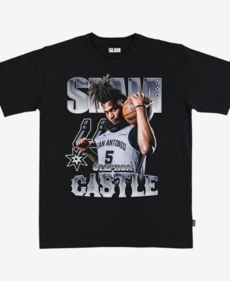 Men's and Women's Stephon Castle Black San Antonio Spurs Remix Heavyweight T-Shirt