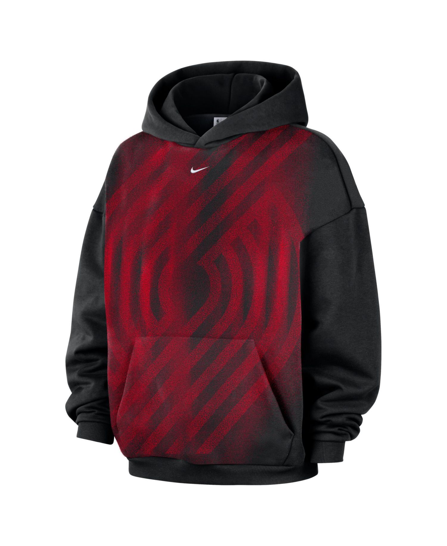 Men's Black Portland Trail Blazers 2026 Standard Issue Practice Icon Fleece Pullover Hoodie