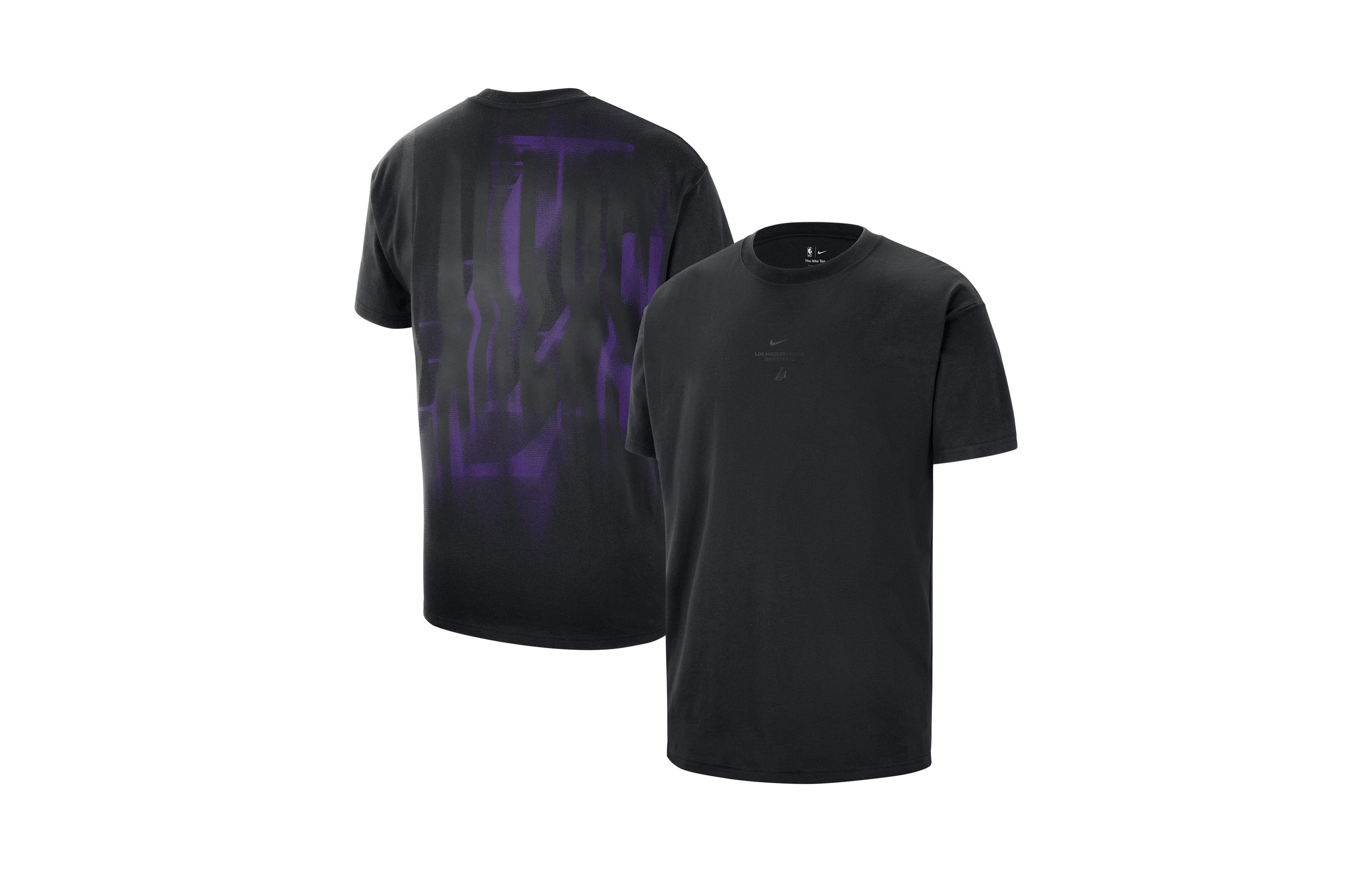 Nike Men's Black Los Angeles Lakers Pregame Max90 T-Shirt
