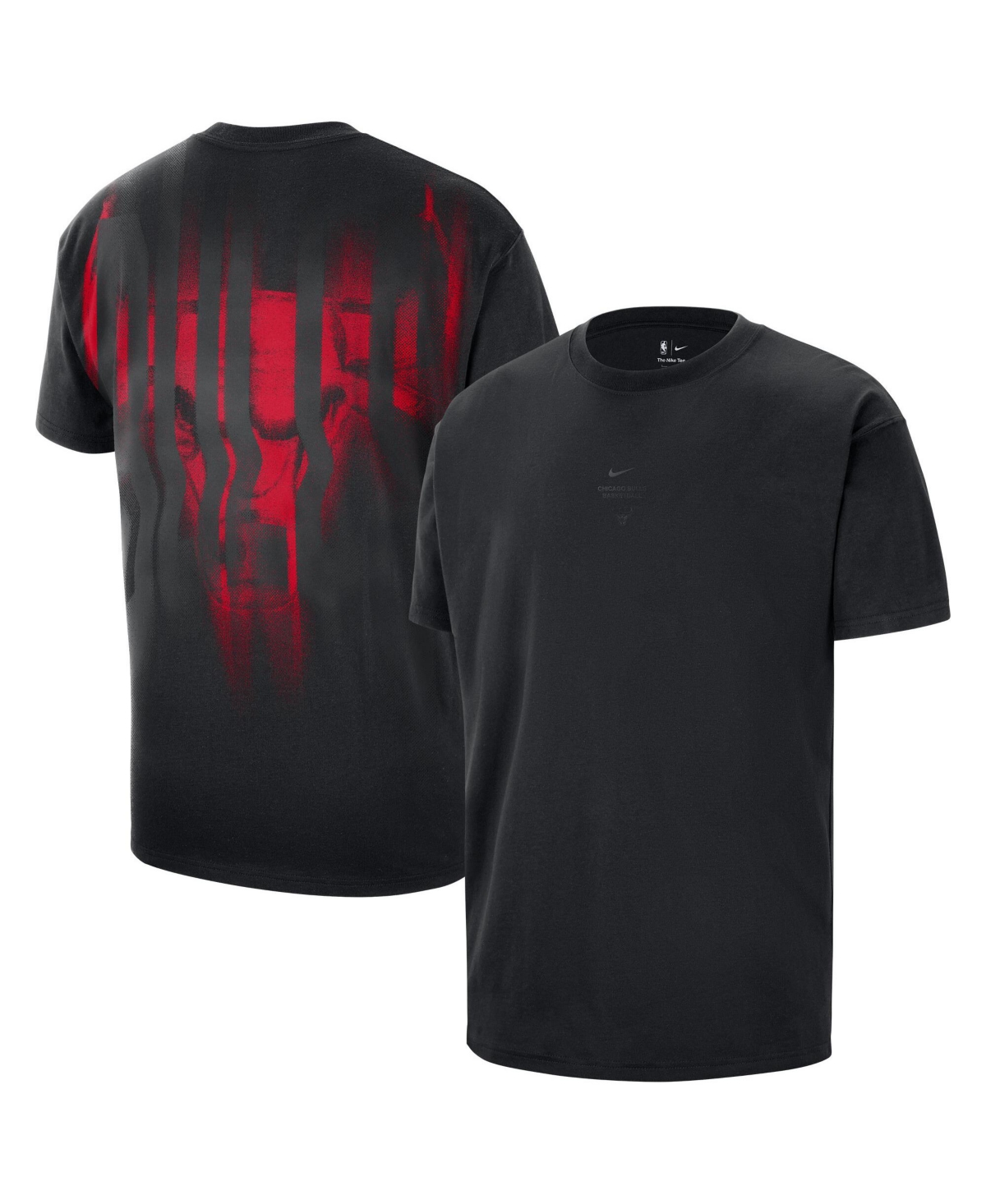 Nike Men's Black Chicago Bulls Pregame Max90 T-Shirt