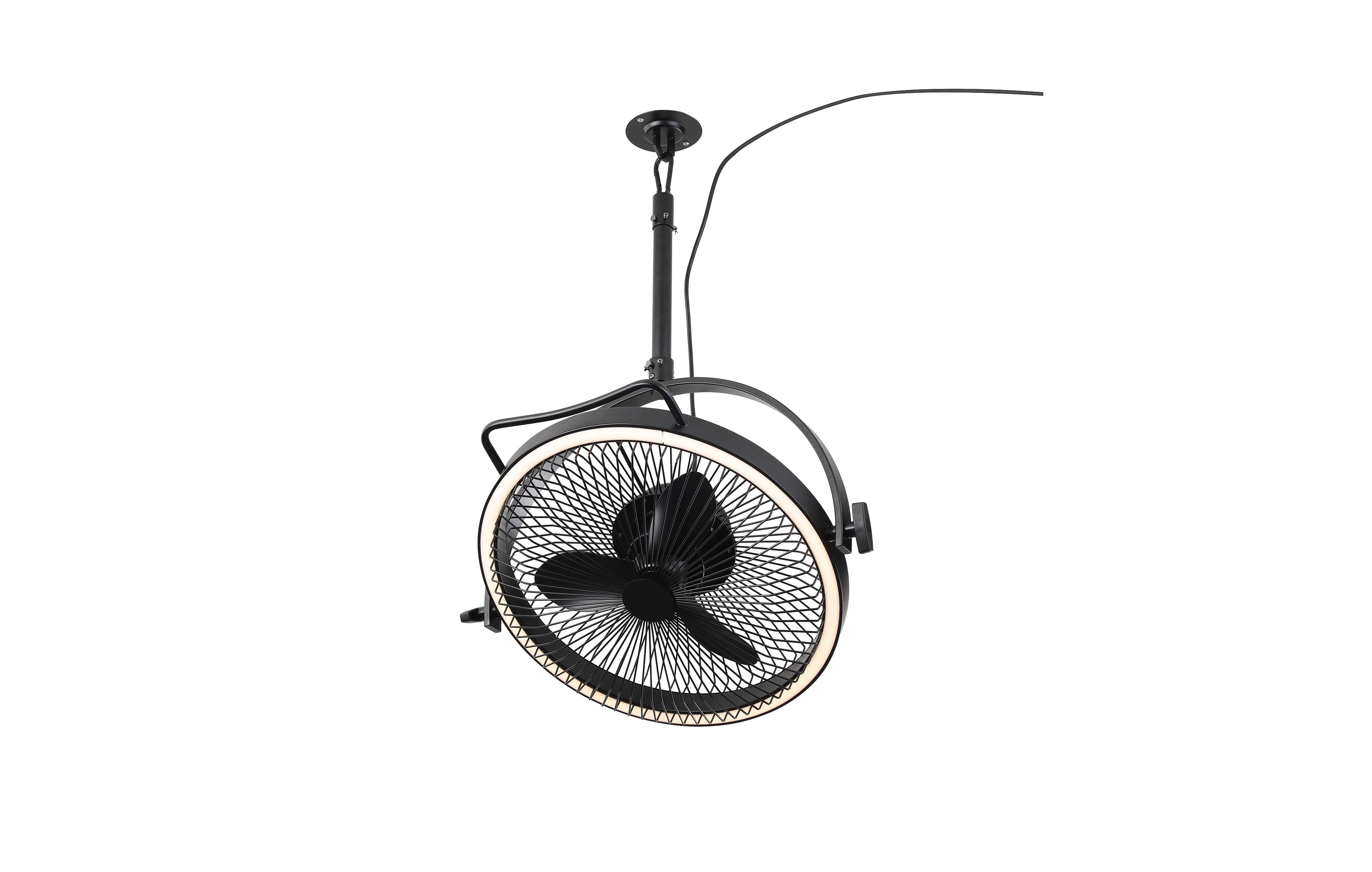 Parrot Uncle 20 Industrial Matte Rotatable Covered Outdoor Garage Ceiling Fan with Light and Remote