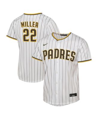 Big Boys and Girls Mason Miller White San Diego Padres Home Replica Jersey