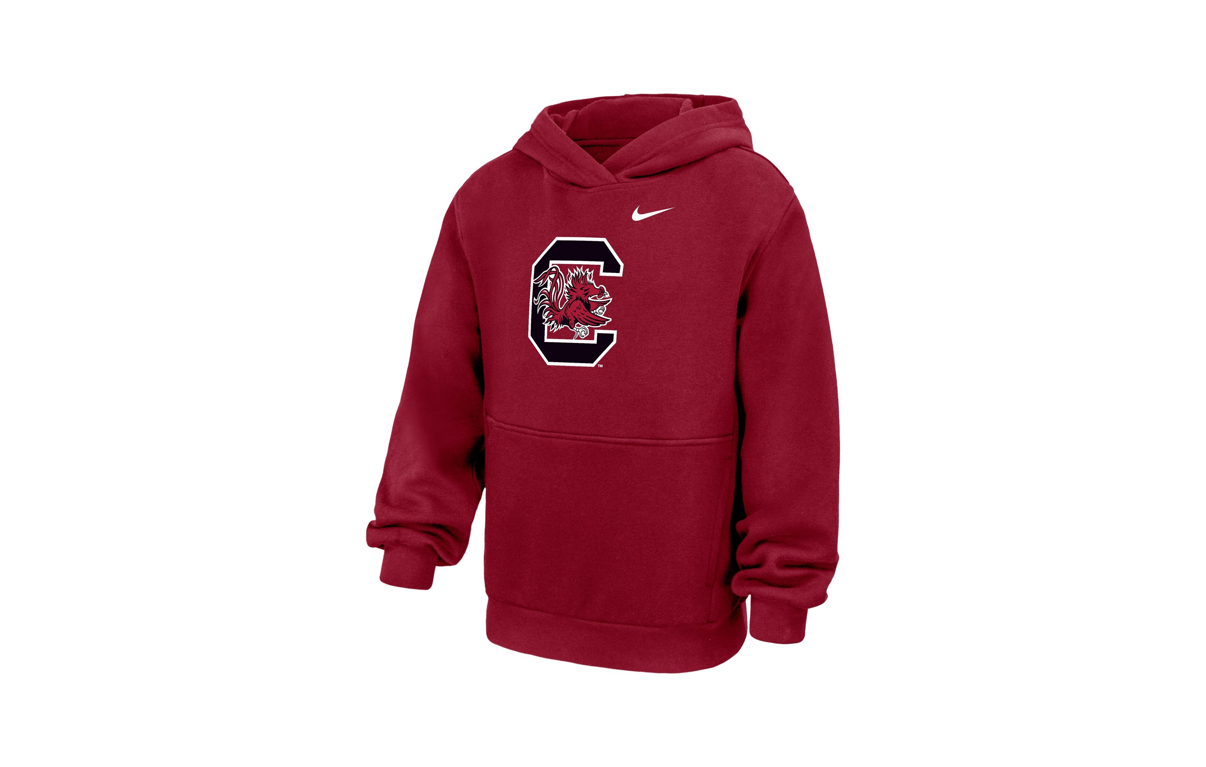 Big Boys and Girls Nike Garnet South Carolina Gamecocks Primary Logo Hoodie