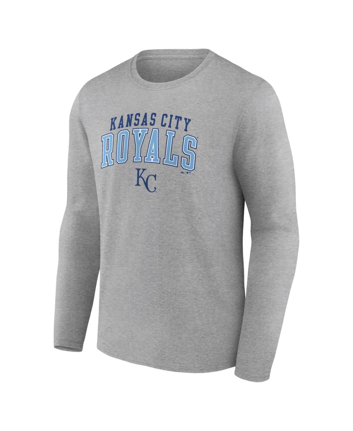 Мужская футболка Fanatics Heather Gray Kansas City Royals Iconic Long Sleeve — фото 13