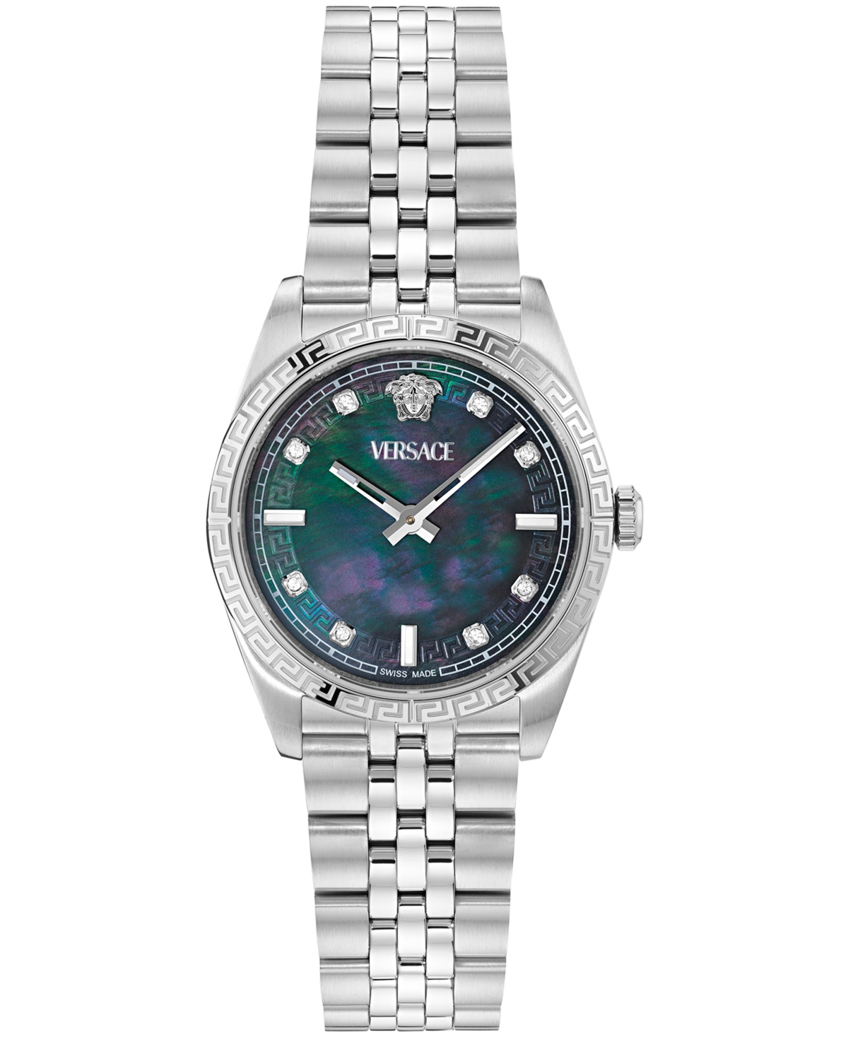 Versace Women's Millenyium Silver Stainless Steel Bracelet Watch, 32mm