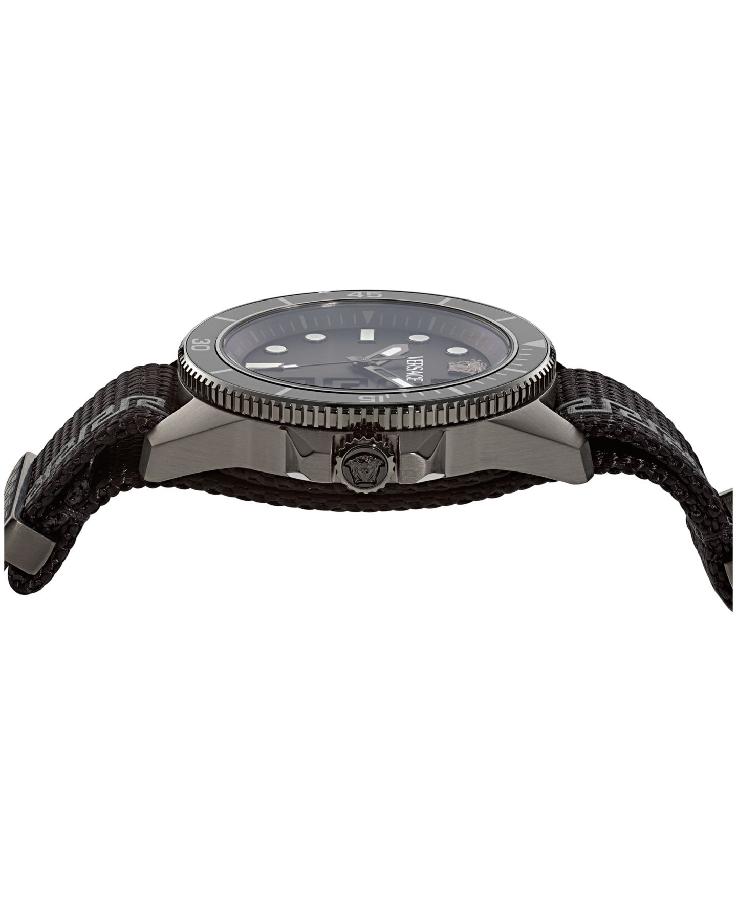 Мужские часы Versace Greca Force IP Gunmetal Case Black Matte Watch, 42mm — фото 2