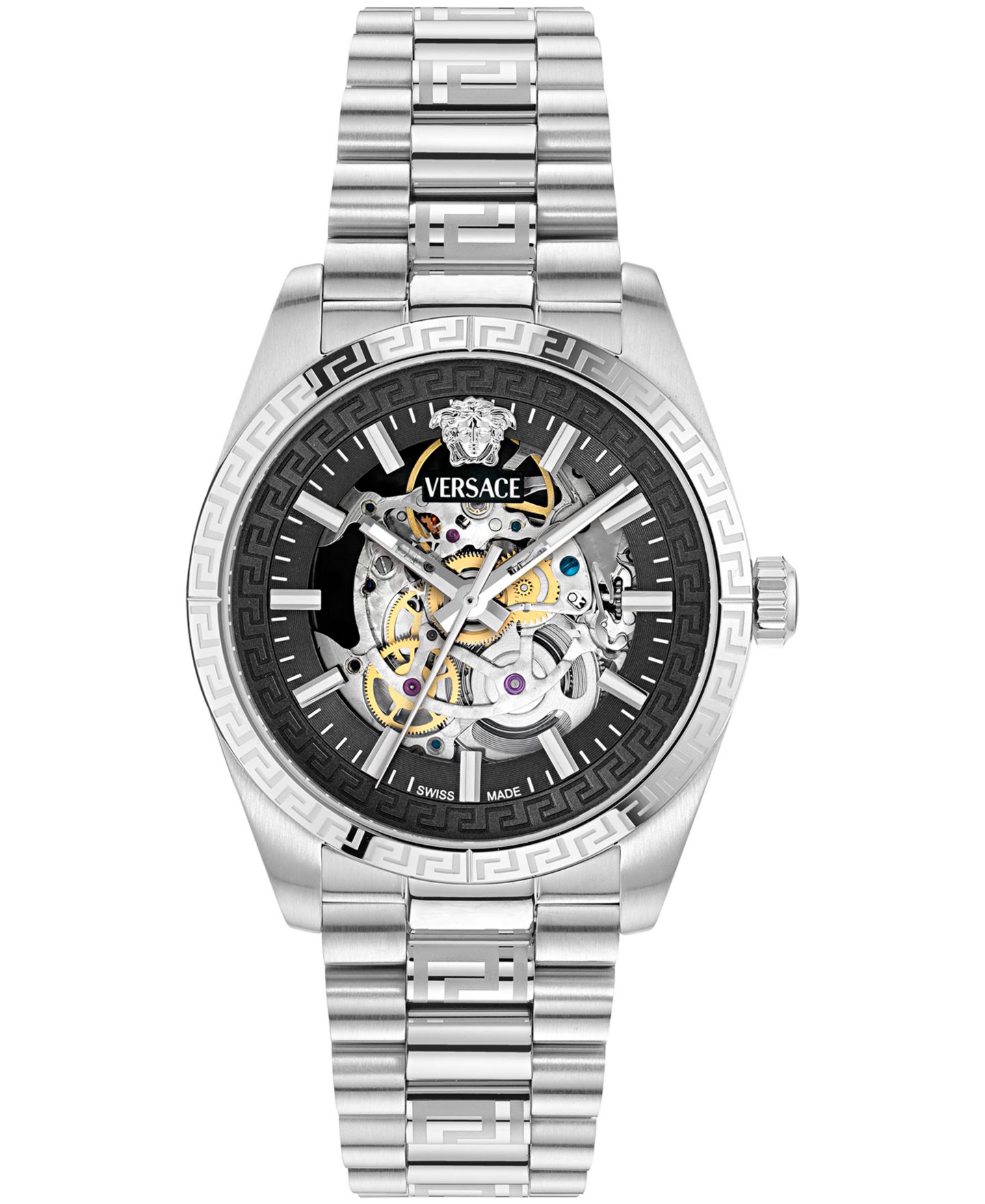 Мужские часы Versace Millenyium Limited Edition Automatic Silver Stainless Steel Bracelet Watch, 40mm — фото 1