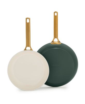 Reserve Pro Cream Ceramic Nonstick 10" and 12" Frypan Set