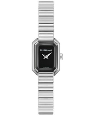 Women's Silver Stainless Steel Bracelet Watch, 15x20mm