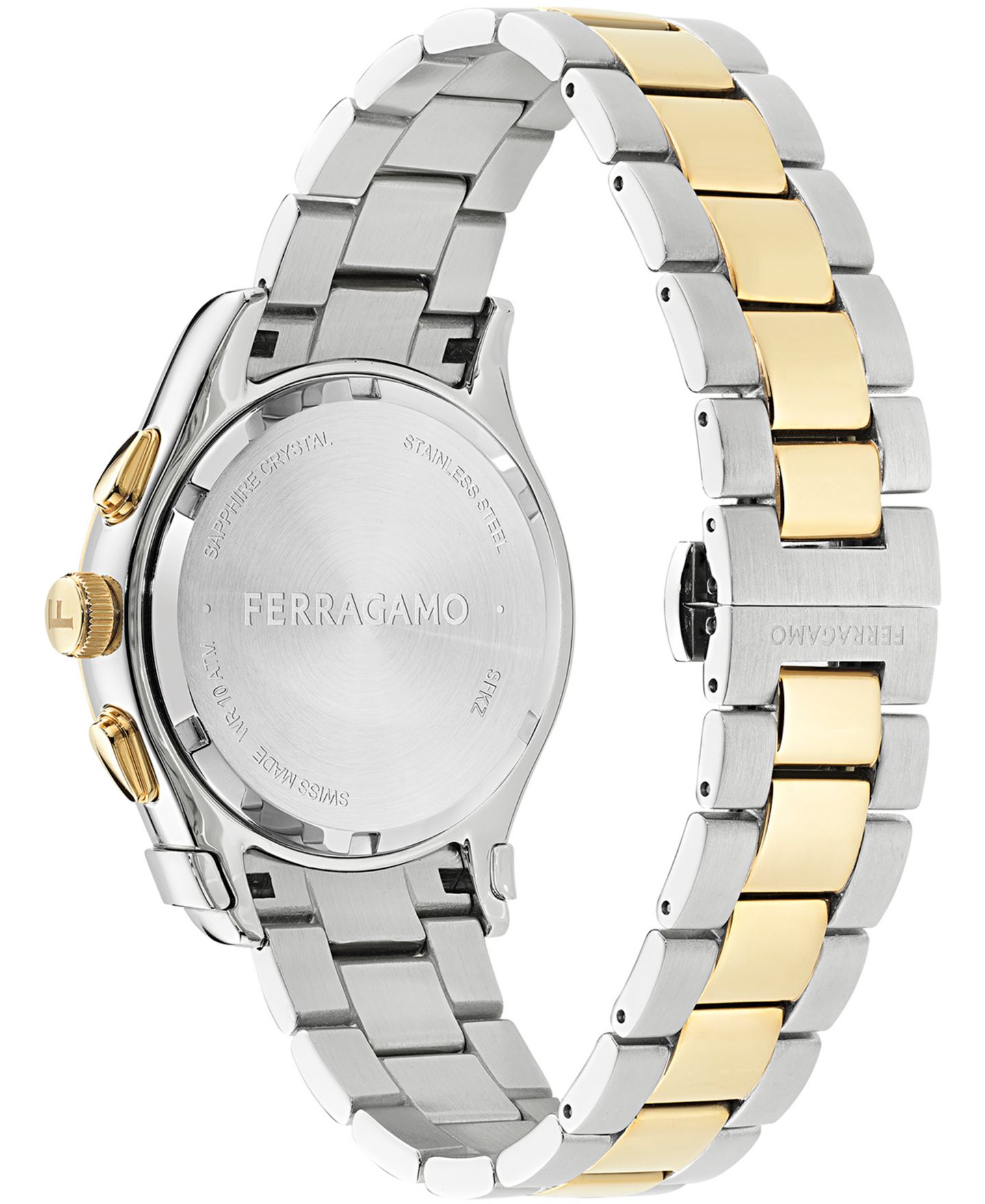 Мужские часы Ferragamo Two-Tone Stainless Steel Bracelet Watch, 42mm — фото 3