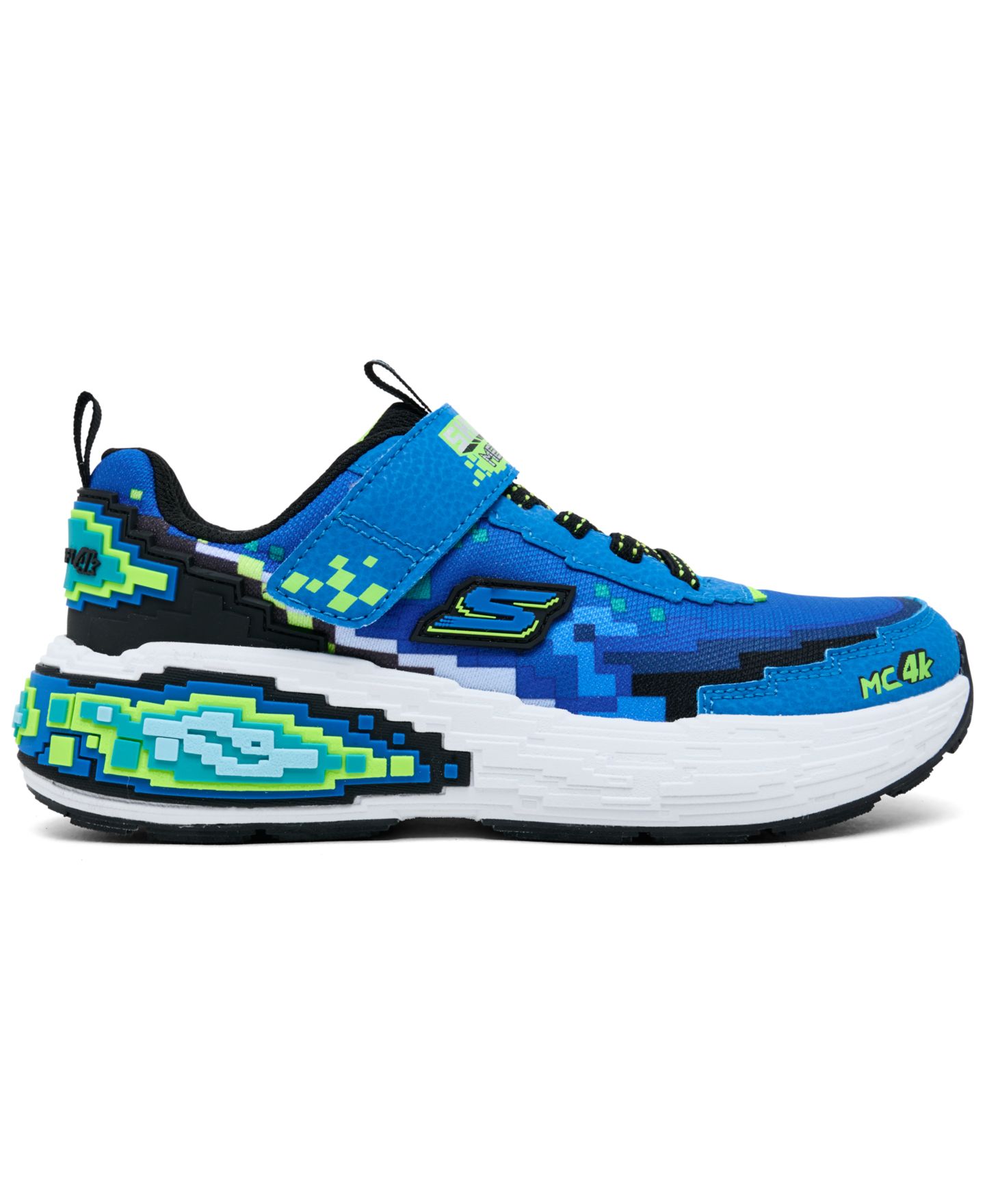 Кроссовки Skechers Mega-Craft 4K Slip-On Low-Top Sneakers from Finish Line для мальчиков, цвет: Синий / Лаймовый — фото 2