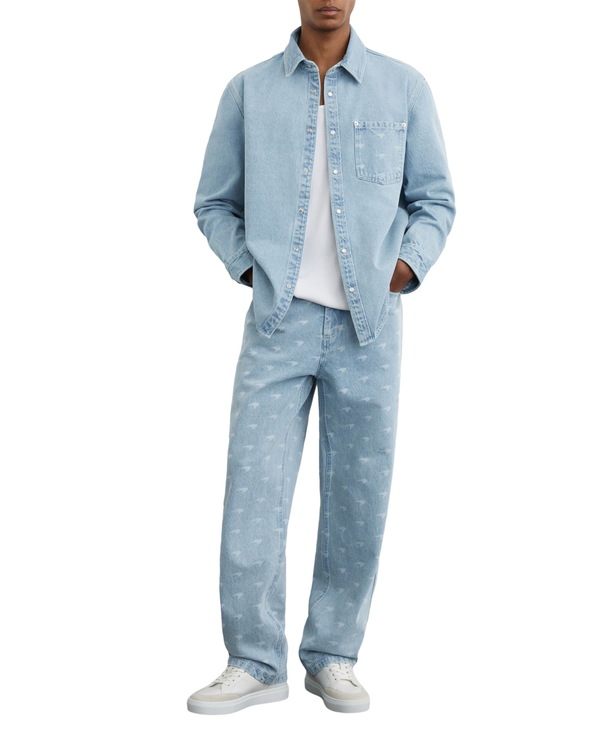 Reiss Men's Chronix Relaxed-Fit Denim Shirt