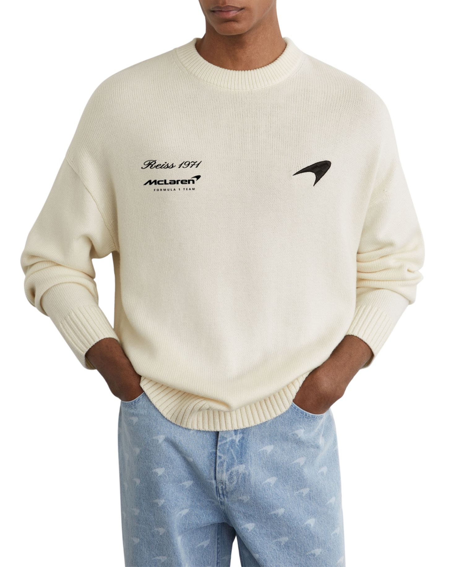 Men's Maddox Merino Wool McLaren Racing Crewneck Sweater