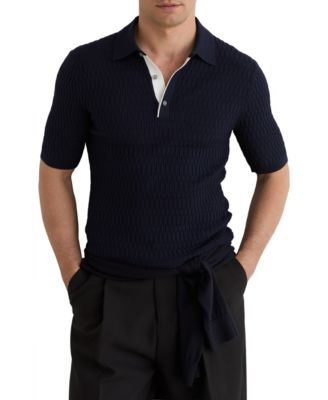 Men's Era Slim-Fit Short-Sleeve Textured Polo Shirt