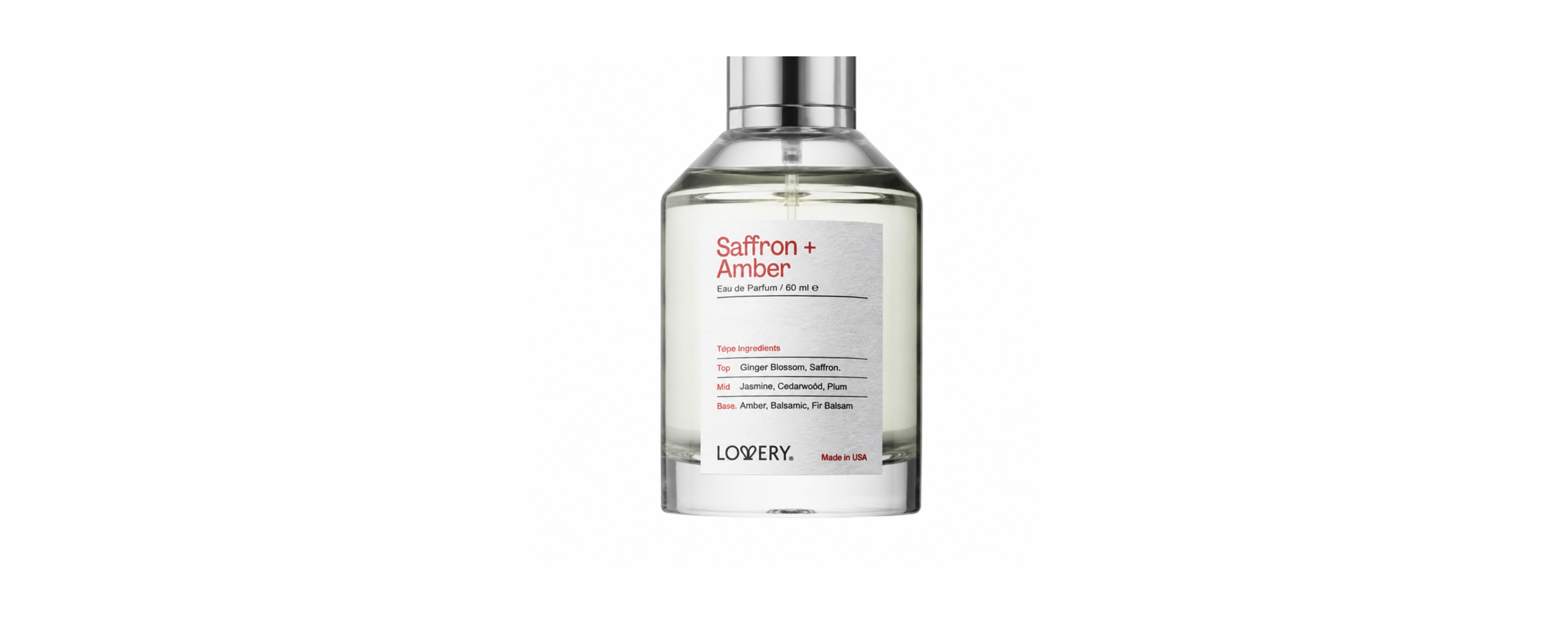 Lovery Saffron + Amber Eau de Parfum, 3.4 oz