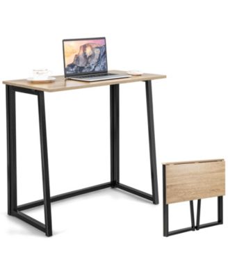 31 in Space-saving Folding Computer Desk for Home Office, Natural