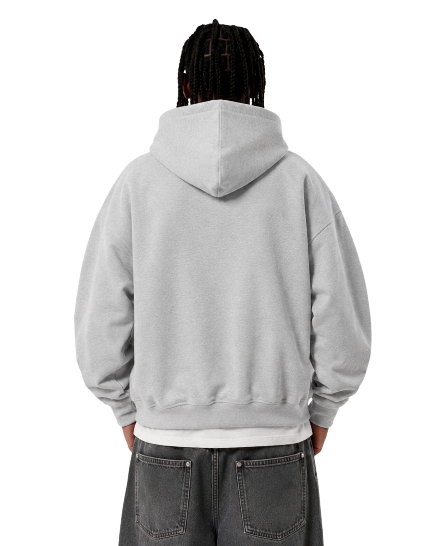 Men's Boxy Metal Toggle Zip Up Hoodie