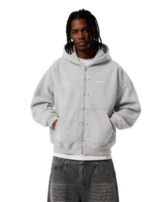 Men's Boxy Metal Toggle Zip Up Hoodie