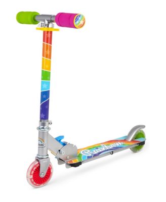 Flashing Scooter with Light-Up Wheels, Adjustable Handlebar, 100-Pound Capacity, Ages 5+